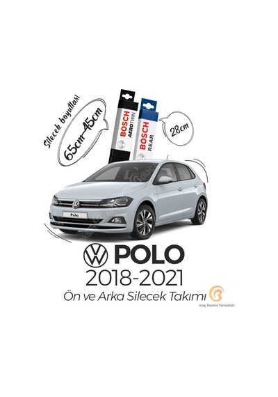 Bosch Aerotwin Volkswagen Polo 2018 - 2019 Ön - Arka Silecek  Seti