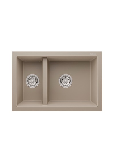 P018 Bergama 1.5 Göz Granit Evye 700 460 Mm Cappuccino İsimdebelirtilmiş
