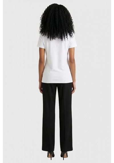 Guess Kısa Kollu Bisiklet Yaka Tüylü Üçgen Kadın Beyaz T-shirt W6gı11k3026-g011 Beyaz