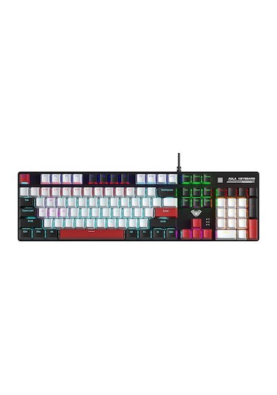 Aula S500 Blue Switch Rgb Makrolu Kablolu Gaming Mekanik Oyuncu Klavyesi Kırmızı