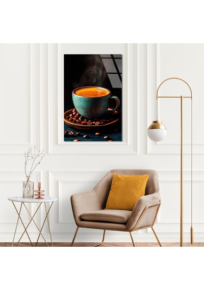 Kahve Keyfi - Cam Tablo - Deg0705 50 X 70 Cm