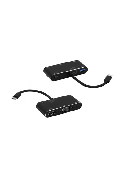 Frisby Fa-7664Tc Usb Type-C - Hdmi+Vga+Ses+Usb3.0 Adaptör
