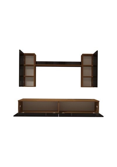 Decoraktiv Eko 5d Mdf Std Tv Ünitesi Tv Sehpası Ceviz - Siyah