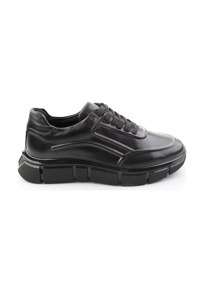 Bambi Siyah Hakiki Deri Erkek Sneaker E01736060241