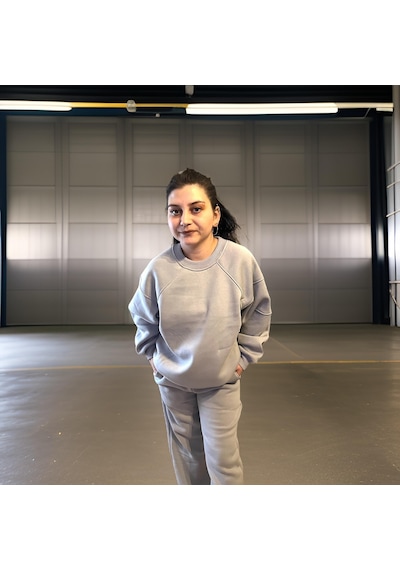 Ceyss Design Unisex Üç İplik Şardonlu Sweatshirt Eşofman Takımı-açık Gri Açık Gri