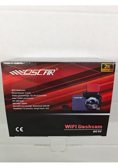 2k Quad Hd Araç Yol Kayıt Cihazı Ön 2k Arka 1080p Wifi Uyumlu Araç Kamerası G-sensörü Gece Görüşü