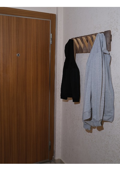 Ahşap Duvar Askılığı Koyu Kahverengi