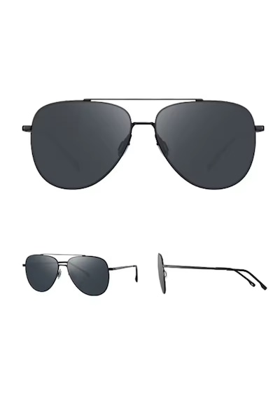 Xiaomi Mijia Nylon Pro Aviator Polarize Güneş Gözlüğü Uv400 Sus304 Paslanmaz Çelik Çerçeve 22gr 8 Katmanlı Oar Anti-reflektif Film Siyah