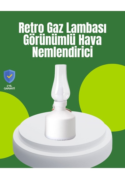 Usb Şarjlı Retro Gaz Lambası Hava Nemlendirici Led Atmosfer Işıklı Renkli