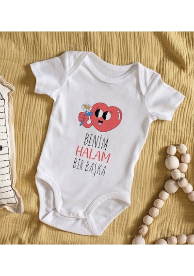 Bitmeyenkartus Bk Kids Benim Halam Bir Başka Tasarımlı Bebek Body Zıbın - Model Çok Renkli