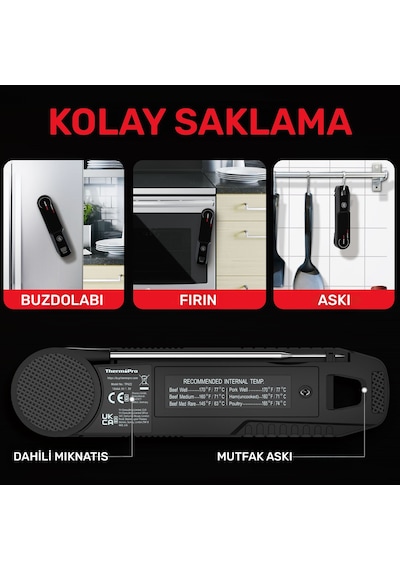 Thermopro Tp622 Daldırma/saplama Izgara/barbekü/mangal Et Gıda Ölçme Pişirme Termometresi