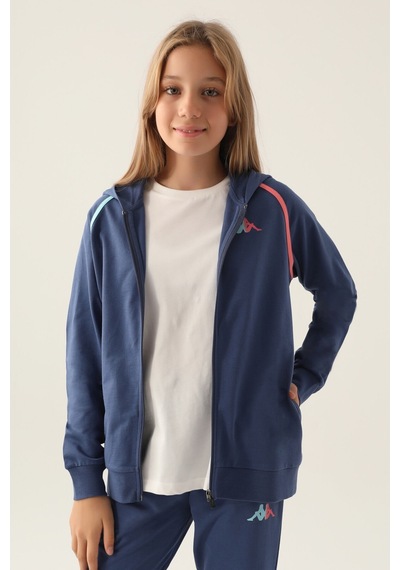 Kappa Zippered Lacivert Kız Çocuk Sweatshirt 5274-43451 Lacivert