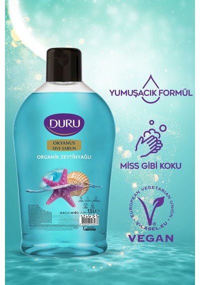 Organik Zeytinyağlı Okyanus Sıvı Sabun 1,5 1,5 500ml