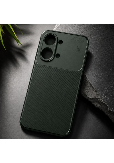 Xiaomi Poco X8 Pro Max Uyumlu Kılıf Karbon Tasarım Kamera Korumalı Silikon Telefon Kılıfı Kapak Yeşil