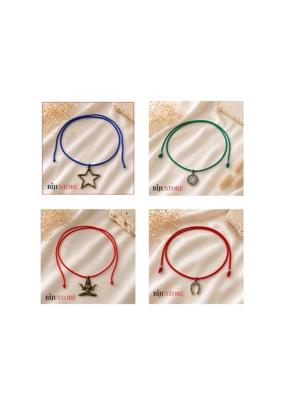 Karışık Renk - 4 Adet - Kadın Choker Renkli