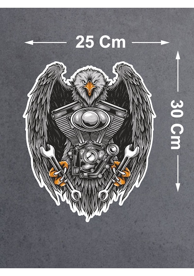 Kartal Beşiktaş V Motor Harlet Davidson Sticker - Araba Oto Motosiklet Karavan Sticker - 00249 30x25 Cm