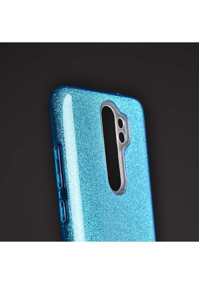 Kilifone - Redmi Note 8 Pro Uyumlu Kılıf Koruyucu Simli Shining Silikon - Mor - T10924