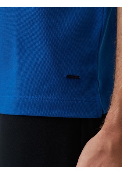 Jimmy Key Saks Polo Yaka Kısa Kollu Erkek Tişört Saks Mavi