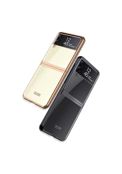 Galaxy Z Flip 3 Kilif Zore Kipta Metal Görünümlü Ince Kilif 511292395