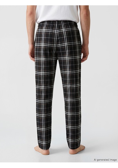 Lc Waikiki Lc Waıkıkı Siyah Standart Kalıp Ekose Erkek Pijama Altı