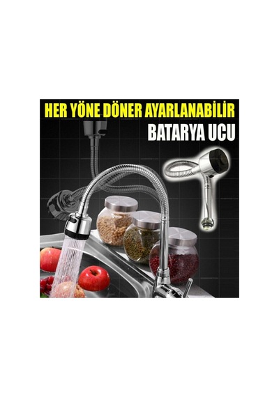 Pazarız Spiral Musluk Başlığı 2 Fonksiyonlu Oynar Başlıklı