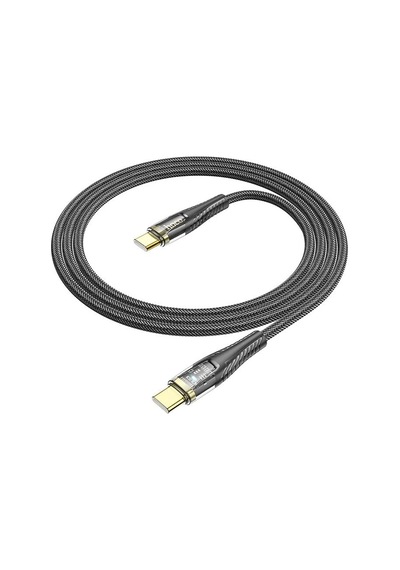 Hoco U121 Gold Standard Transparent Discovery Edition 60w Type-c To Type-c Hızlı Şarj Ve Data Kablosu 1.2metre