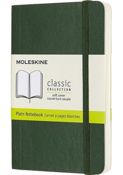 Moleskine Yumuşak Kapak Defter Mersin Yeşili Çizgisiz - 9x14 - 9155