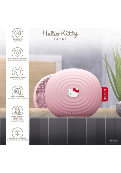 Geske Hello Kitty Titreşimli 4 Mod 1 Arada Yüz Temizleme Ve Masaj Cihazı Pink Pembe
