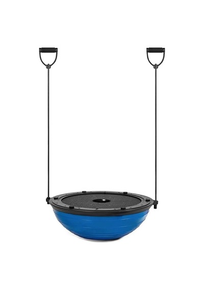 T181 M Bosu Ball Denge Topu 45 Cm Pilates Aleti Direnç Lastiği + Pompa Dahil Kaymaz Taban