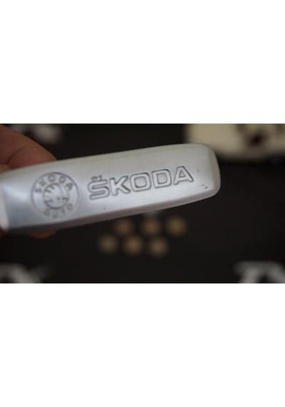 Skoda Logo Krom Metal Paspas Vidalı Logo 4 Lü Set