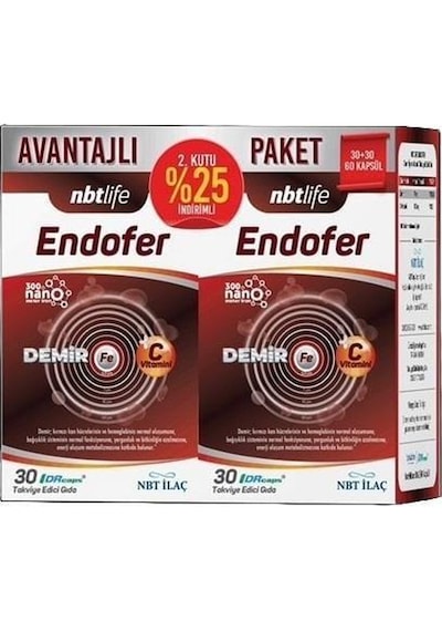 Nbtlife Endofer 30 Kapsül 2'li Paket