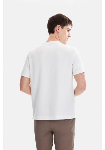 Backandbond Ekru Regular Fit Basic Tişört