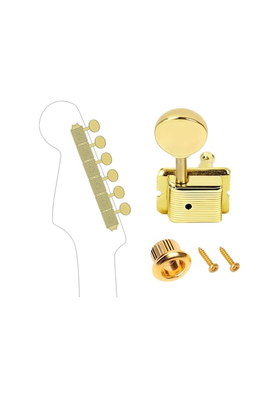 Stratocaster/telecaster 6r Elektro Gitar Burgusu Seti Çinko Alaşım 6'lı Altın