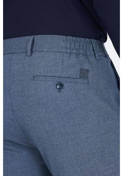 İmza Lacivert Kendinden Desenli Yan Cep Slim Fit Jogger Pantolon 1003250161 Lacivert