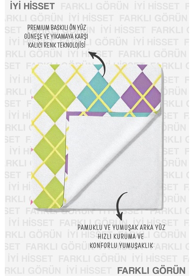 Geometrik Renkli Baklava Desenli Plaj Havlusu - Modern Pastel Çizgili Hızlı Kuruyan Mikrofiber Havlu Yağmur Rüyası Geometrik Renkli Baklava Desenli Plaj Havlusu - Modern Pastel Çizgili Hızlı Kuruyan Mikrofiber Havlu Yağmur Rüyası