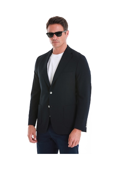 Hatemoğlu Lacivert Slim Fit Düz Mono Yaka Casual Ceket 14162124c001 005 Lacivert