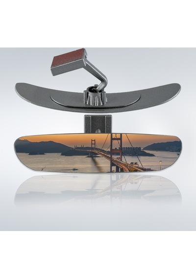 Ova-5 Dik-Eğik Kollu Universal Iç Dikiz Aynası 24X5 Cm Gri