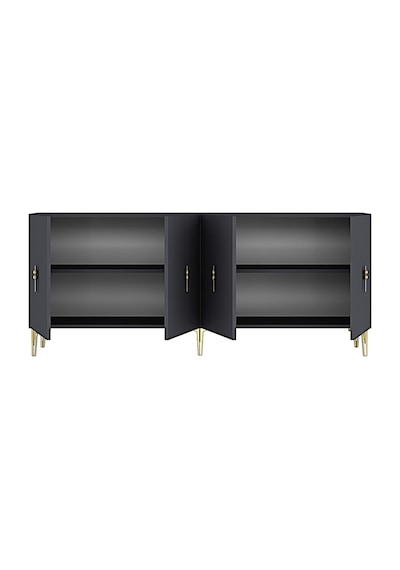 Ka1812ag Salkım Konsol ,tv Sehpası Antrasit-gold 180cm