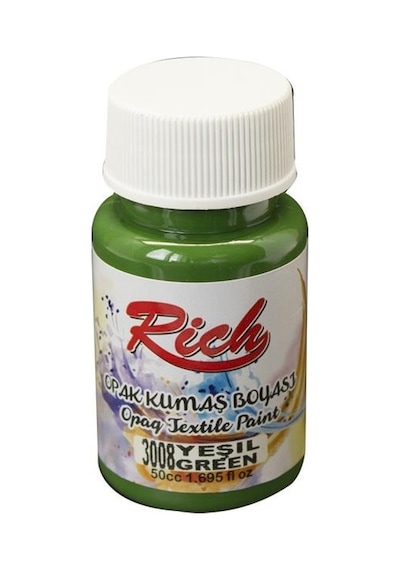Rich Opak Kumaş Boyası 50 Cc. 3008 Yeşil