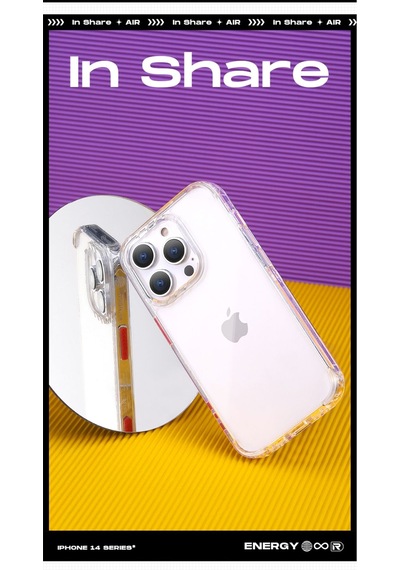 Rock Apple Uyumlu iPhone 14 Kılıf Air Serisi Şeffaf Silikon - Beyaz Beyaz