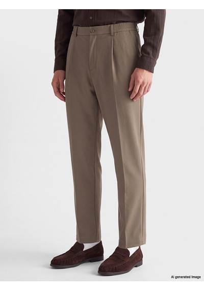 Lcw Vision Bej Loose Fit Erkek Pileli Pantolon