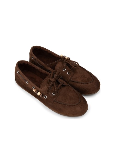 Deery Kadın Kahverengi Bağcıklı Loafer Ayakkabı - K2903zkhvm01