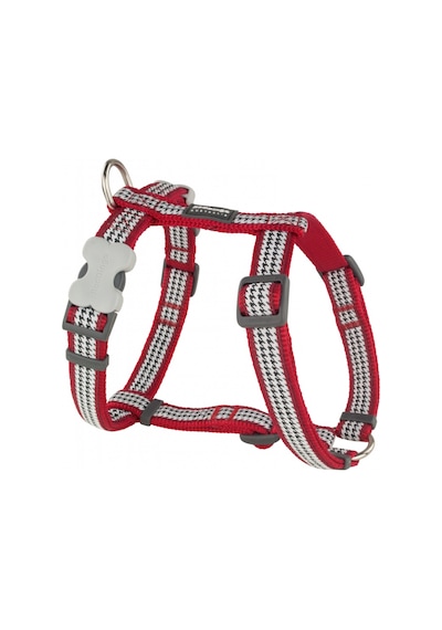 REDDİNGO FANG IT DESENLİ KIRMIZI KÖPEK GÖĞÜS TASMASI L /25MM