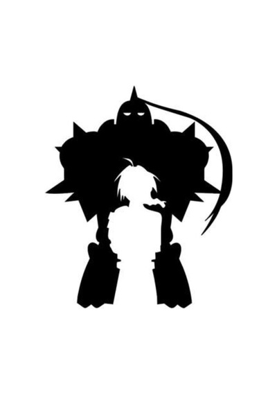 Fullmetal Simyacı Araba Sticker Siyah Renk 18Cm