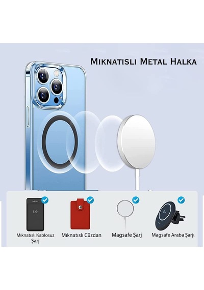 Şarj Aleti Manyetik Metal Halka Çıkartma 2 Parça Magsafe Çıkartma Halkası 15 Pro Max S23 Ultra Ve Daha Fazlası I