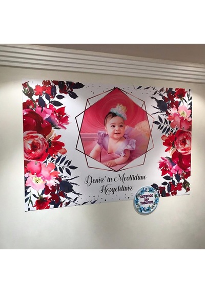 Doğum Günü-Baby Shower-Diş Buğdayı-Bebek Mevlüdü Branda Afiş (262554132)