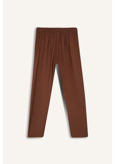 DeFacto 	Jogger Pantolon Keten Görünümlü Cepli Yüksek Bel Düz Paça R0433AZ25SPBN519