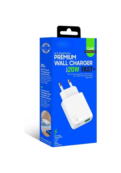 Priz Tipi Şarj Aleti Usb Şarj Adaptörü 20w Type-c Usb-a Girişli 20w Hızlı Şarj Başlığı