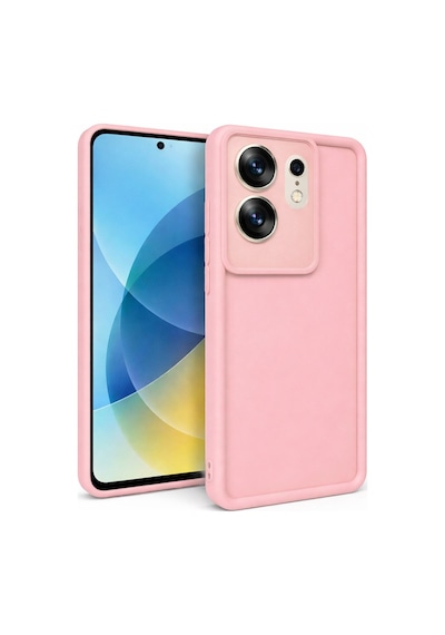 İnfinix Zero30-4g Uyumlu Kamera Çıkıntılı Mat Silikon Telefon Kılıfı Pembe