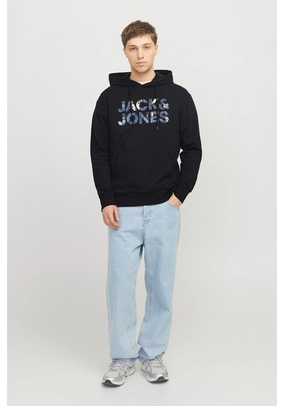 Jack & Jones Erkek Sweat 12268128 Siyah Siyah